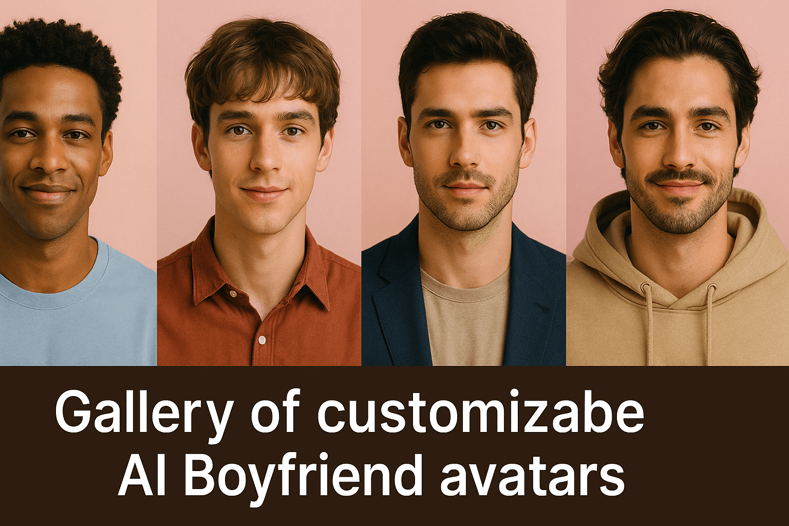 Gallery of customizable AI Boyfriend avatars